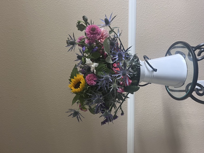 Full vase flower arrangement