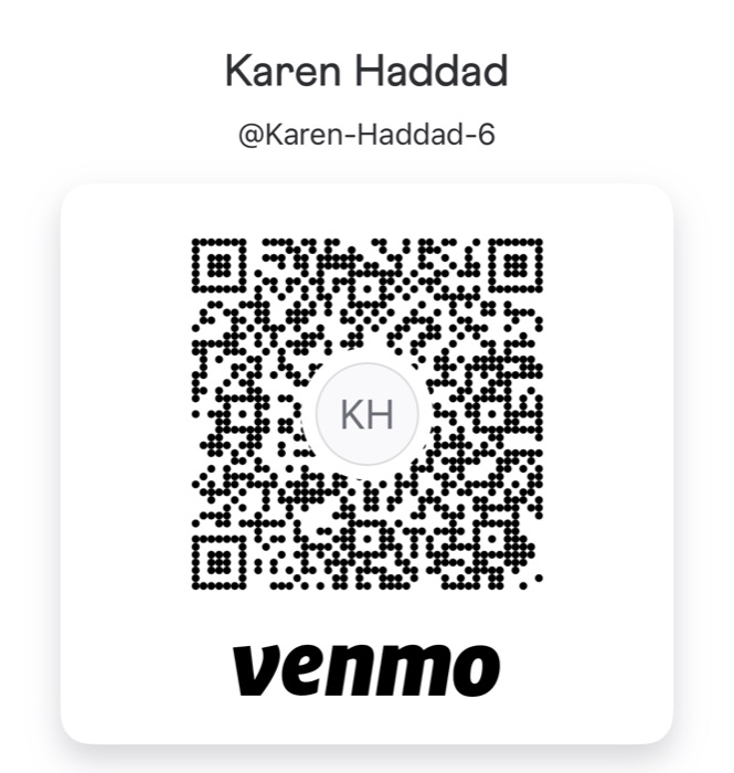 Donate via Venmo — @Karen-Haddad-6